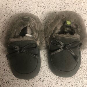 Cozy Gray Baby Slippers